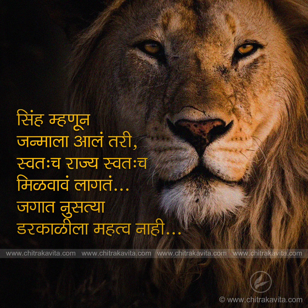 life, aayushya, good morning quotes, marathi good morning status, life quotes, life status, future, bright future, inspirational, motivational, samrajya, lion, sinh, struggle